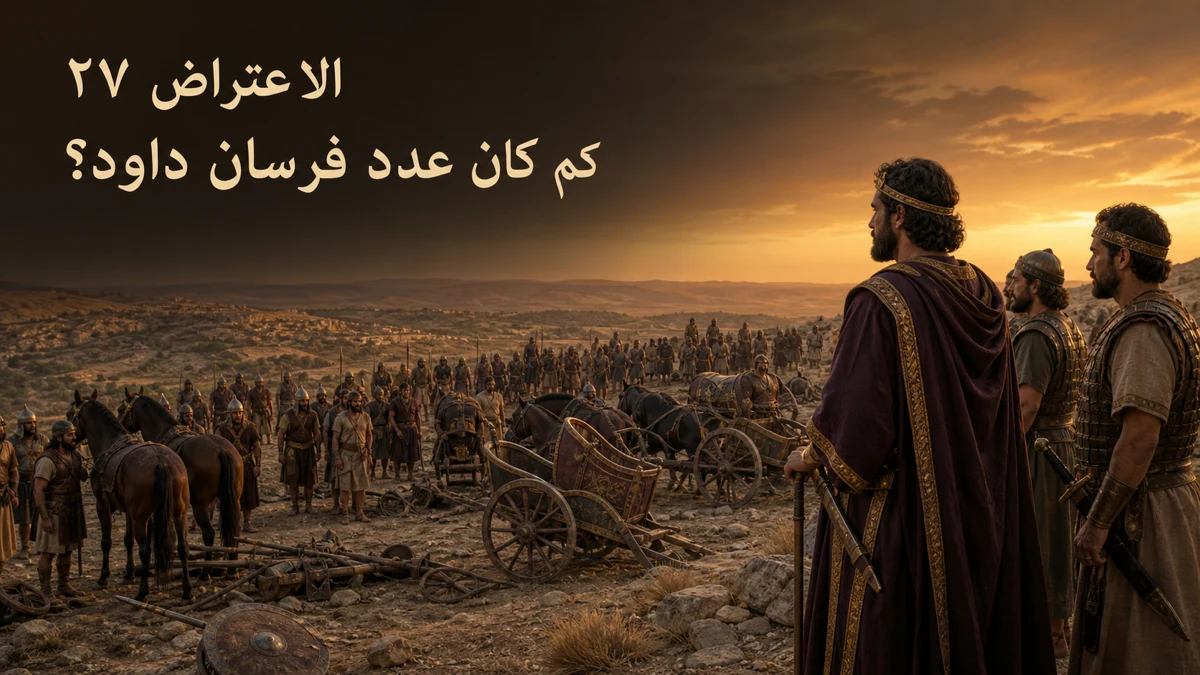 الاعتراض ٢٧: كم كان عدد فرسان داود؟