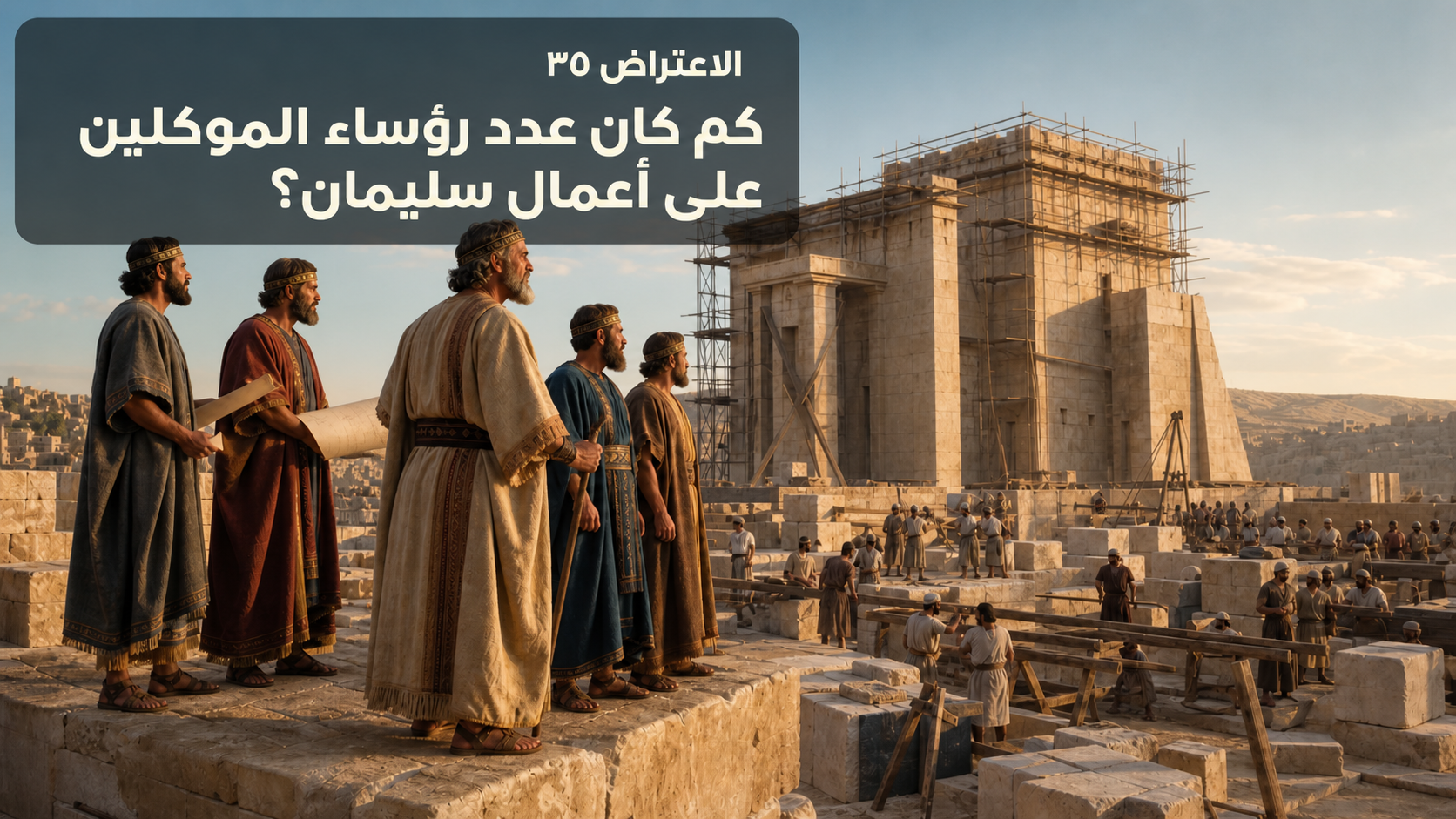 الاعتراض ٣٥: كم كان عدد رؤساء الموكلين على أعمال سليمان؟