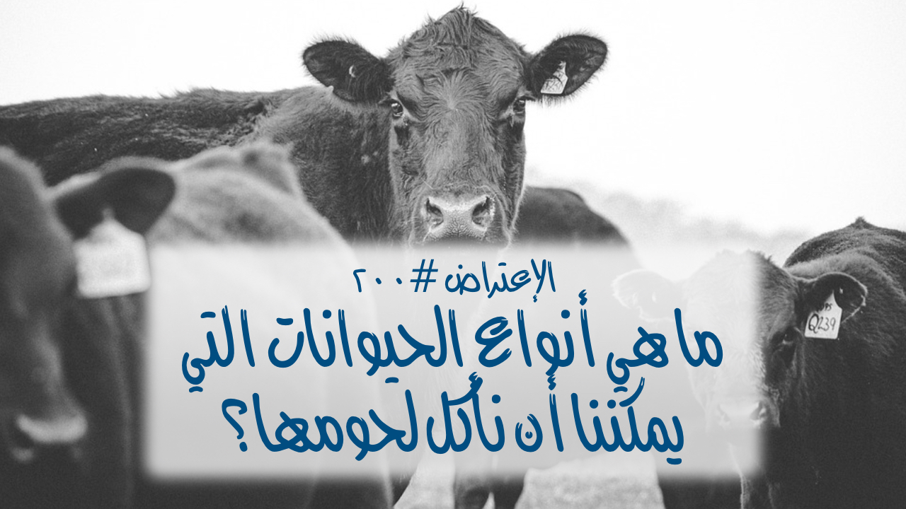 الاعتراض ٢٠٠: ما هي أنواع الحيوانات التي يمكننا أن نأكلها؟